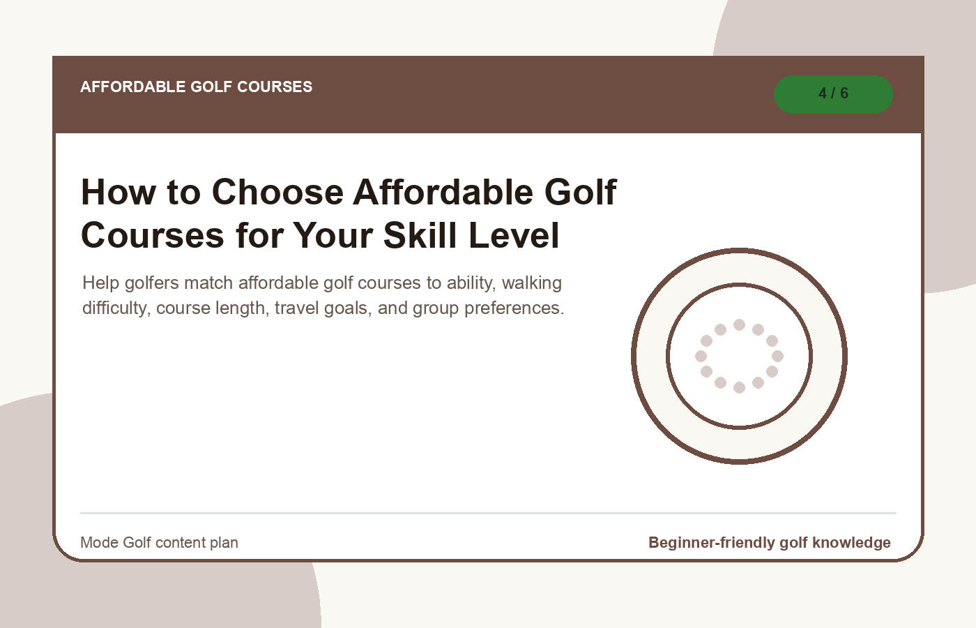 How to Choose Affordable Golf Courses for Your Skill Level illustration