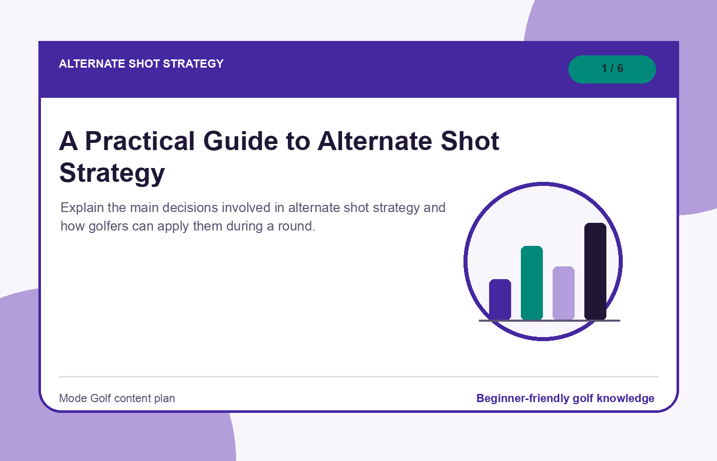 Alternate shot strategy