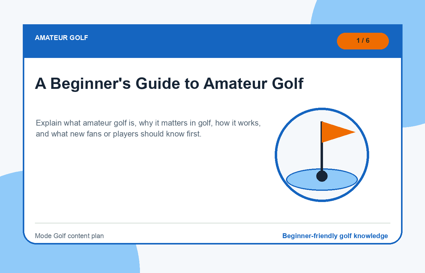 Amateur golf