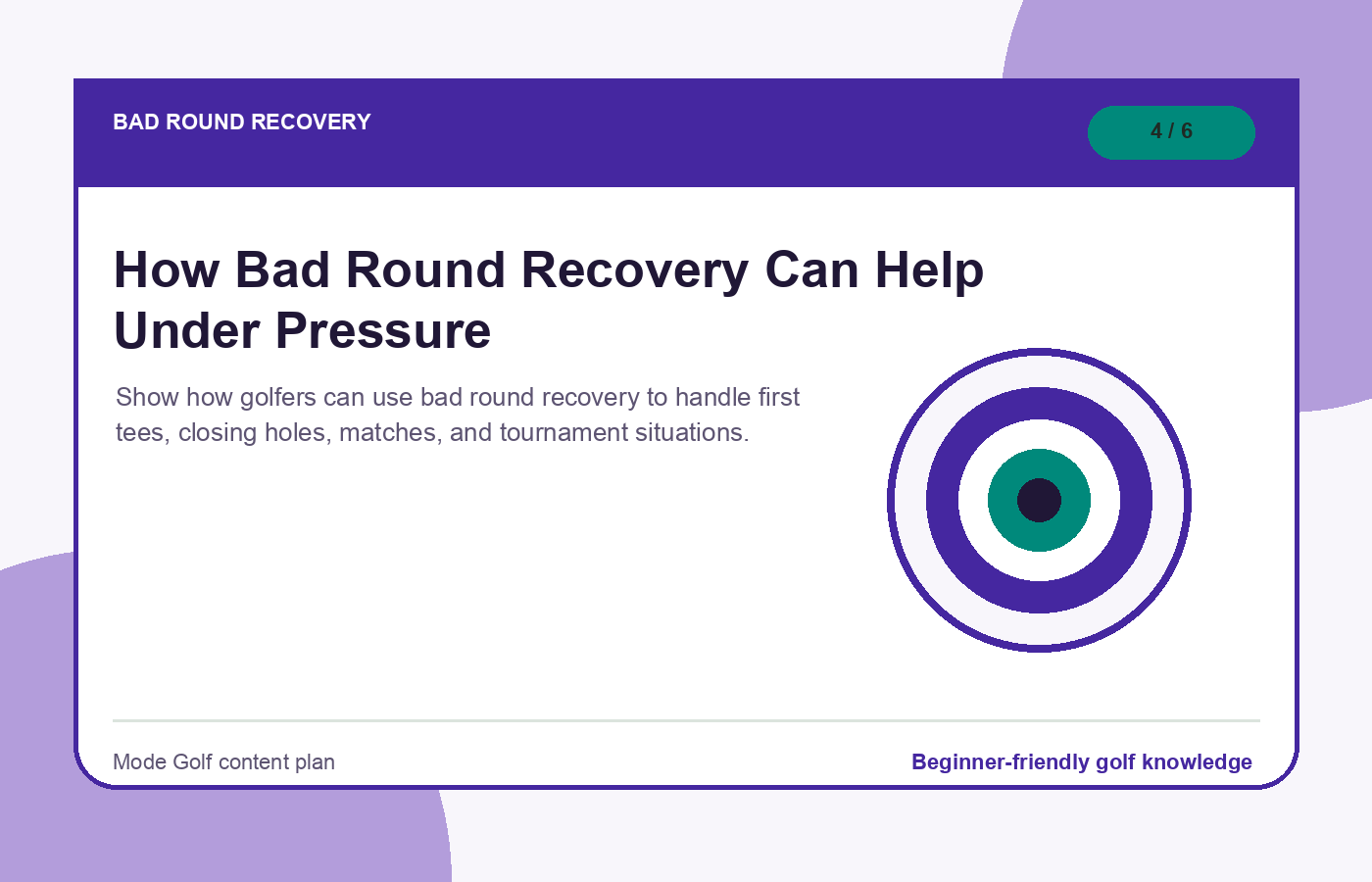 How Bad Round Recovery Can Help Under Pressure illustration