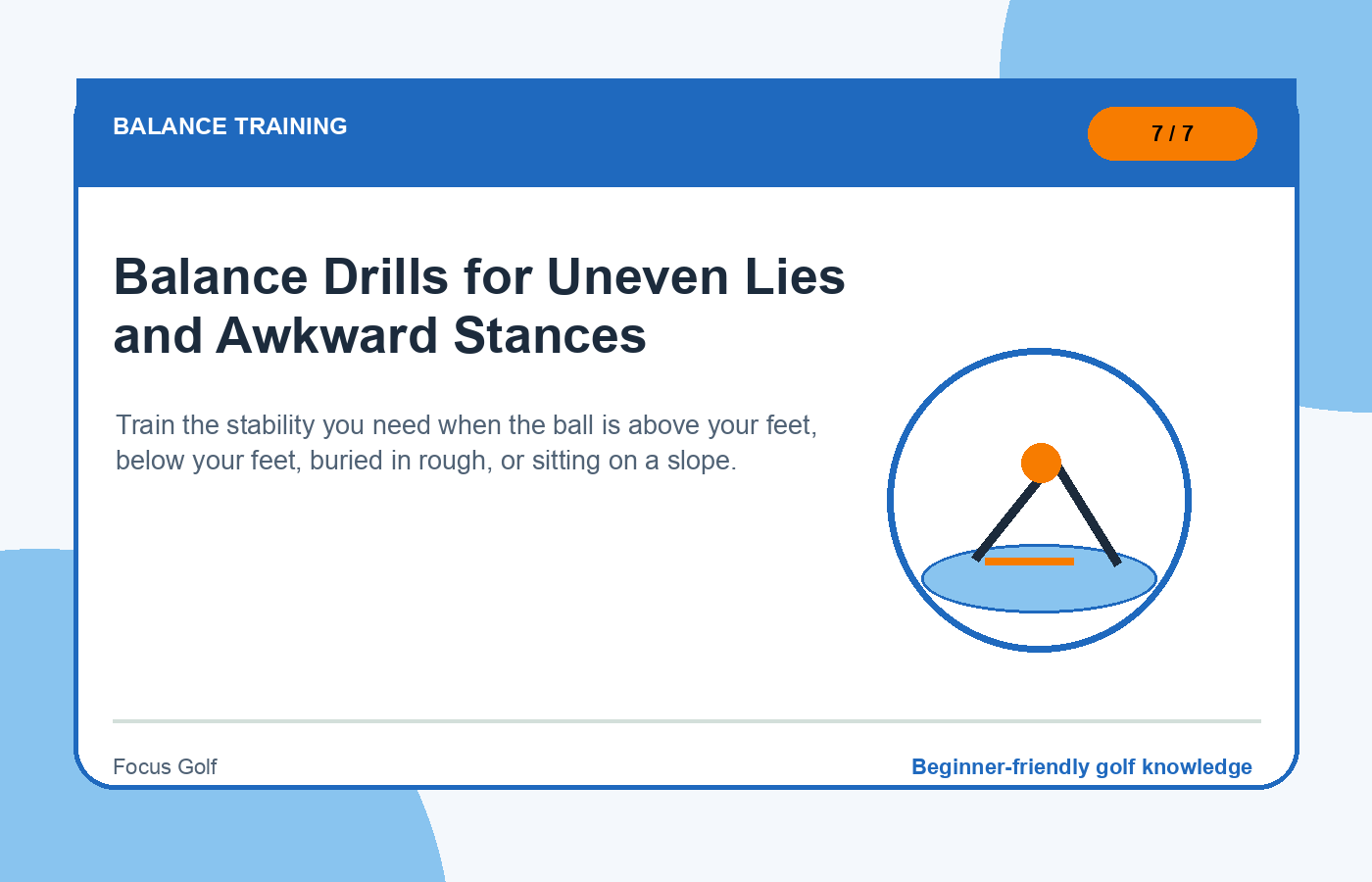 Balance Drills for Uneven Lies and Awkward Stances illustration