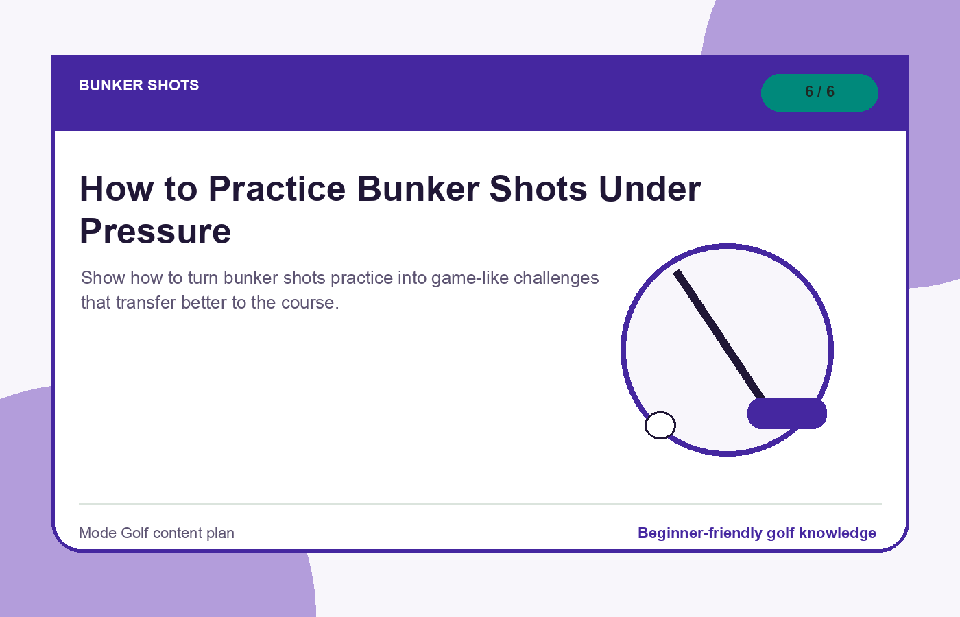 How to Practice Bunker Shots Under Pressure illustration