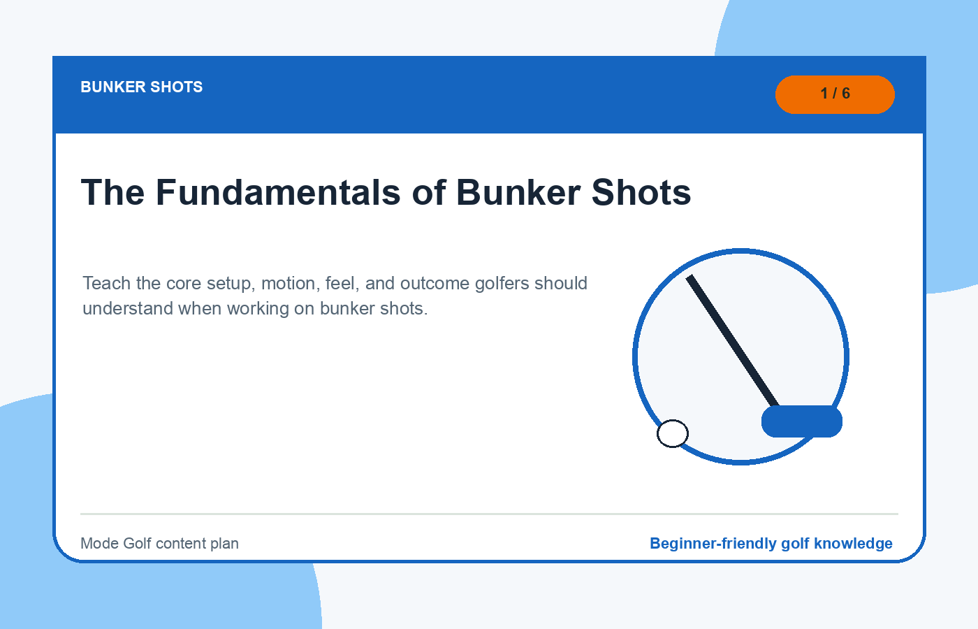Bunker shots