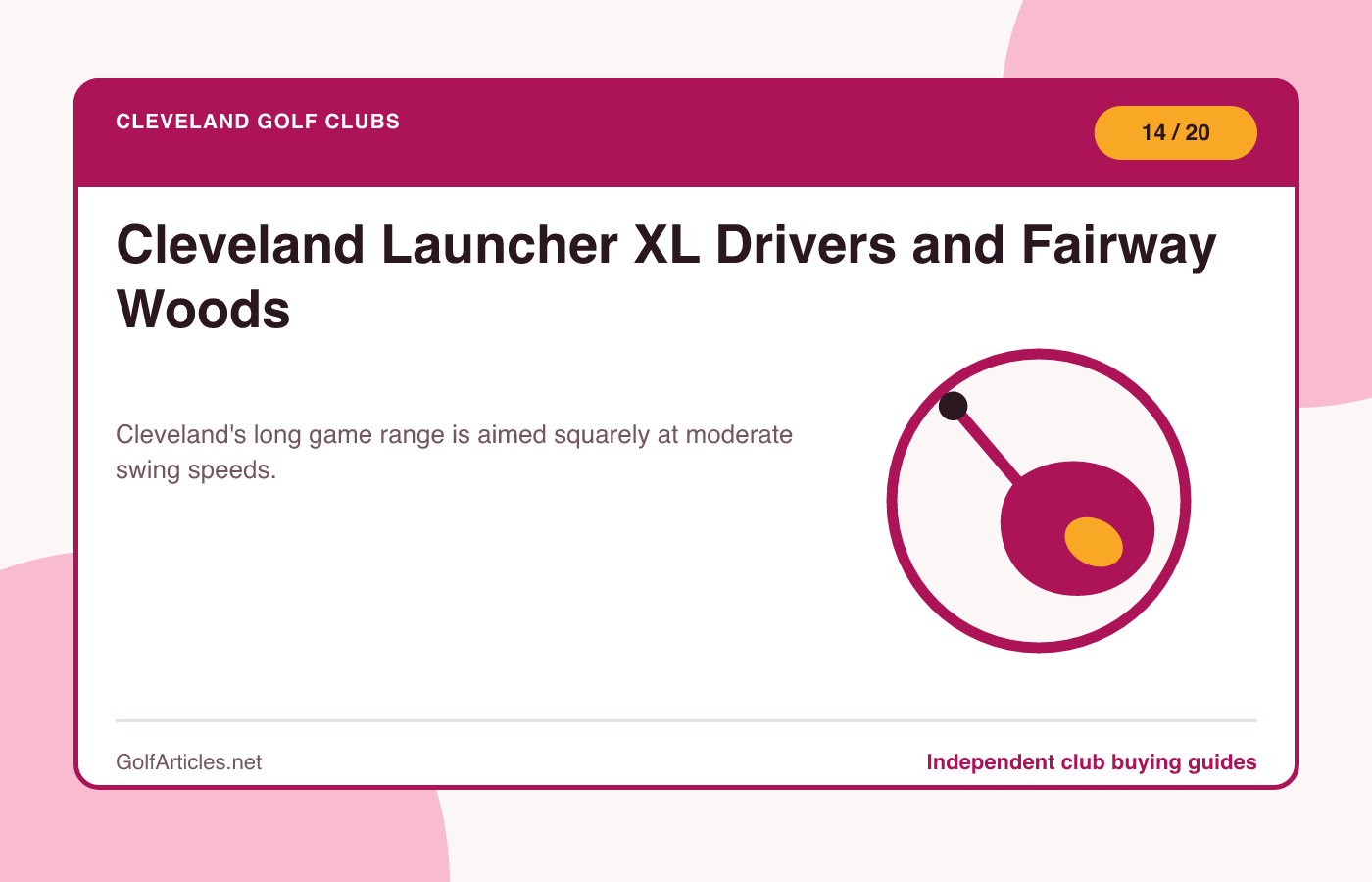 Cleveland Launcher XL Drivers and Fairway Woods illustration