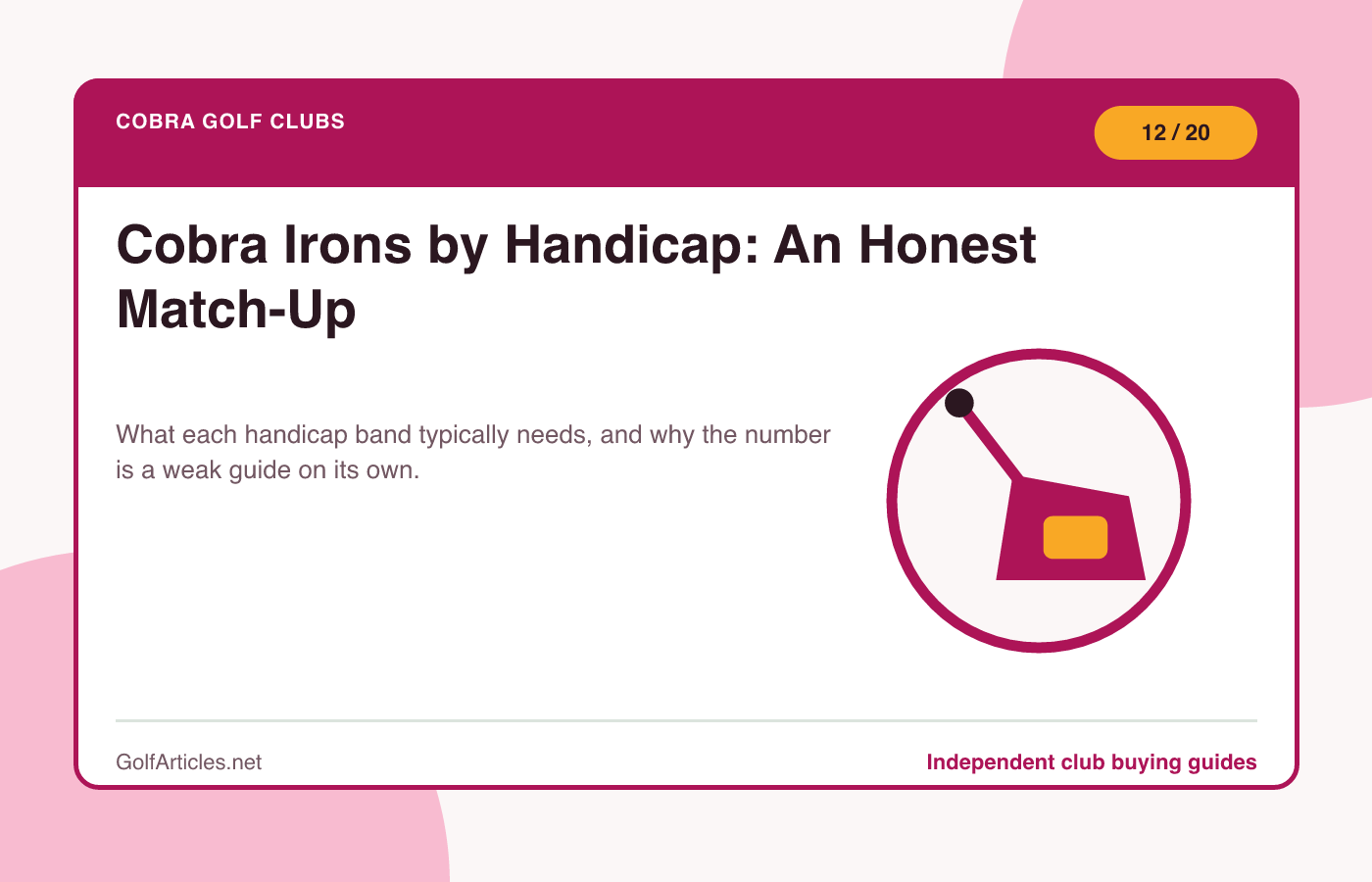 Cobra Irons by Handicap: An Honest Match-Up illustration