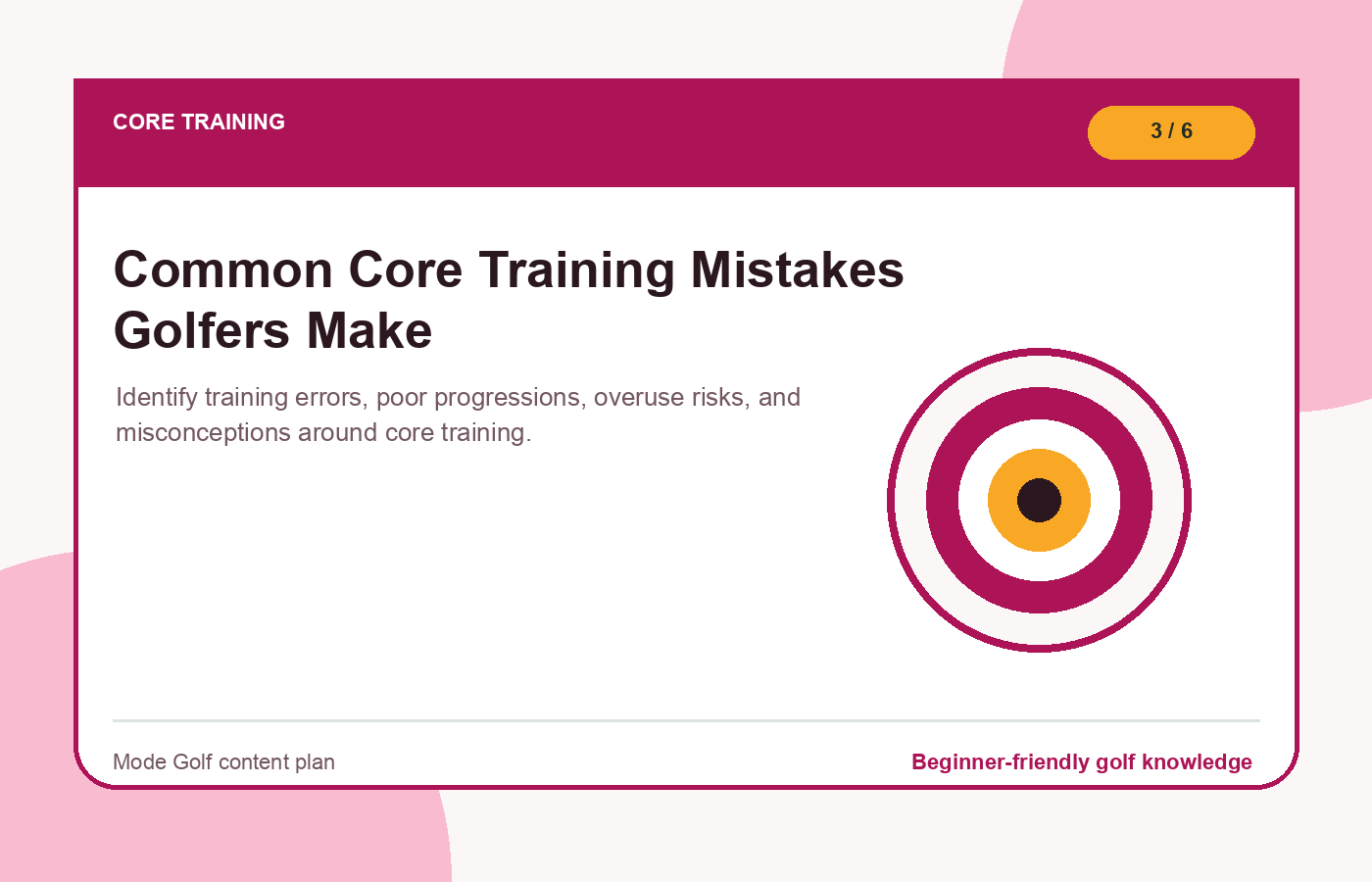 Common Core Training Mistakes Golfers Make illustration