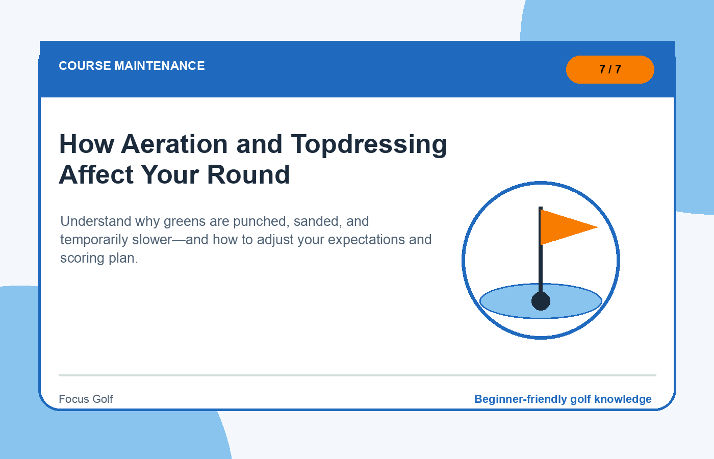 How Aeration and Topdressing Affect Your Round illustration