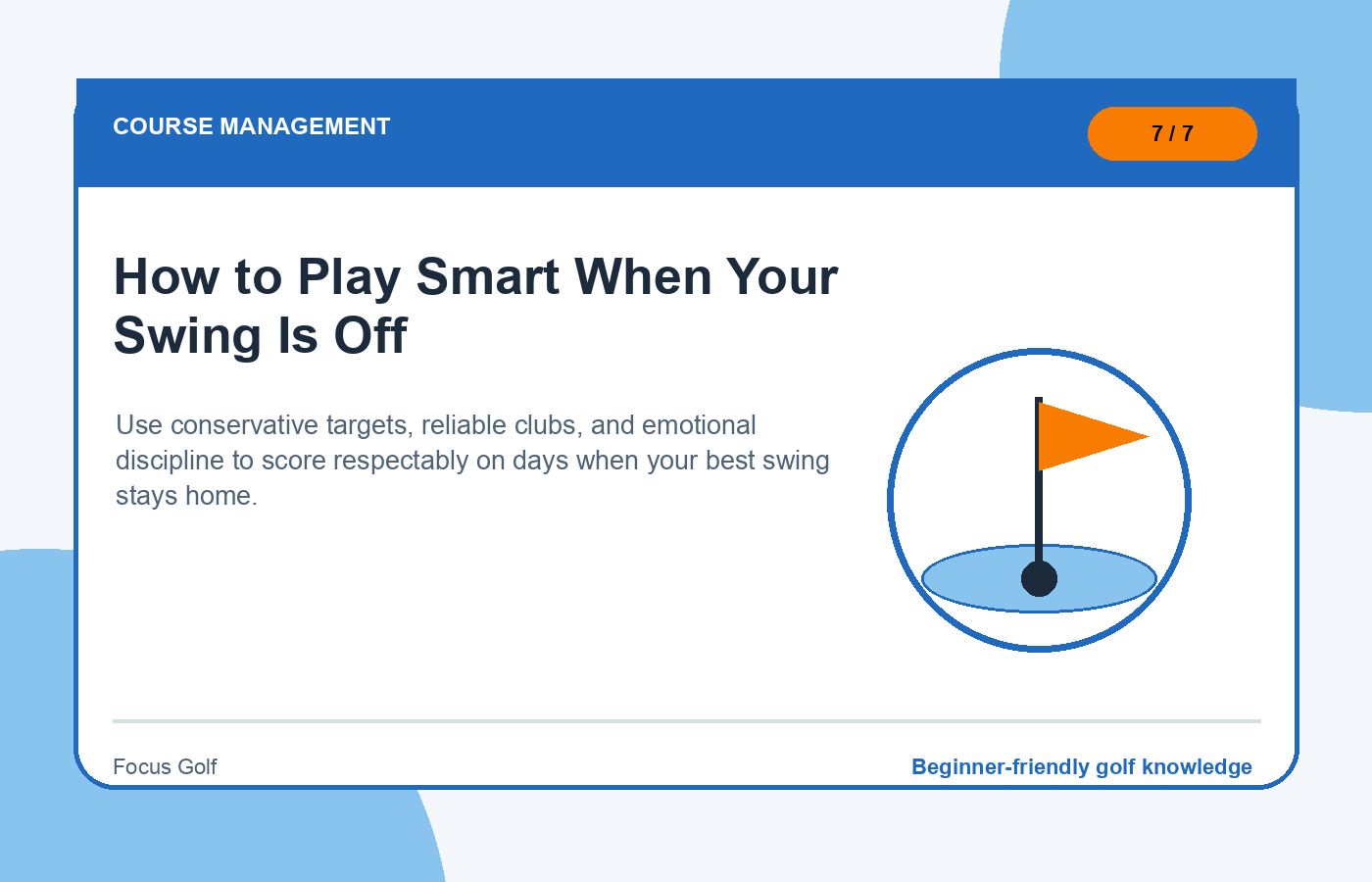 How to Play Smart When Your Swing Is Off illustration