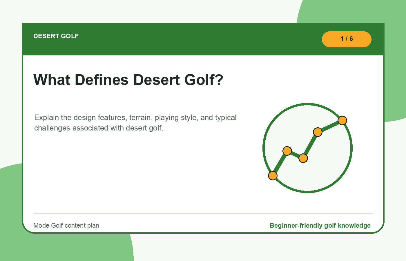 Desert golf
