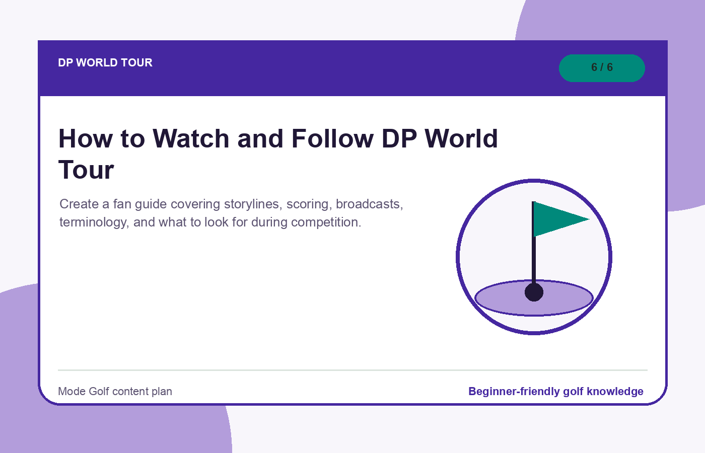 How to Watch and Follow DP World Tour illustration