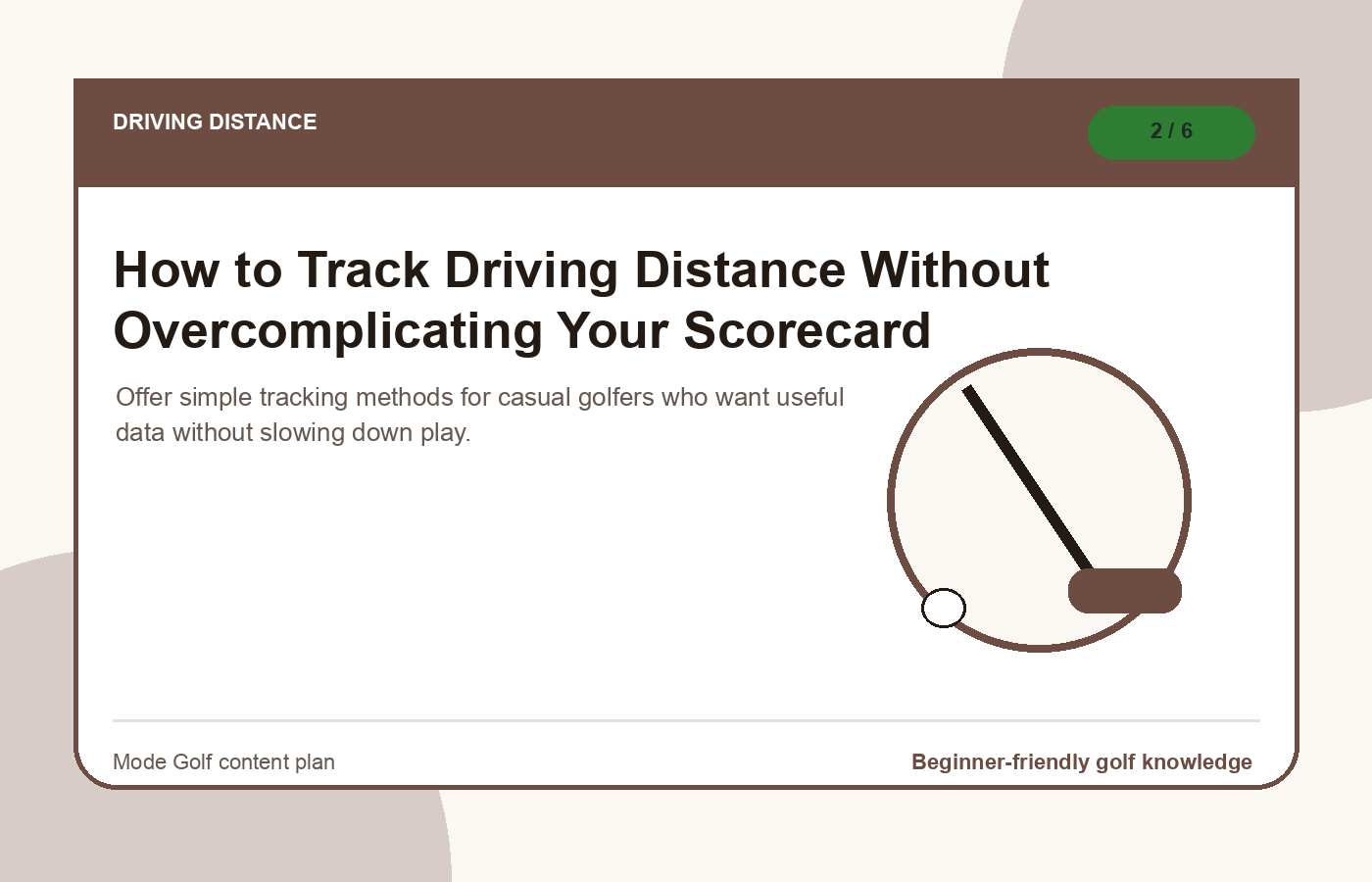 How to Track Driving Distance Without Overcomplicating Your Scorecard illustration