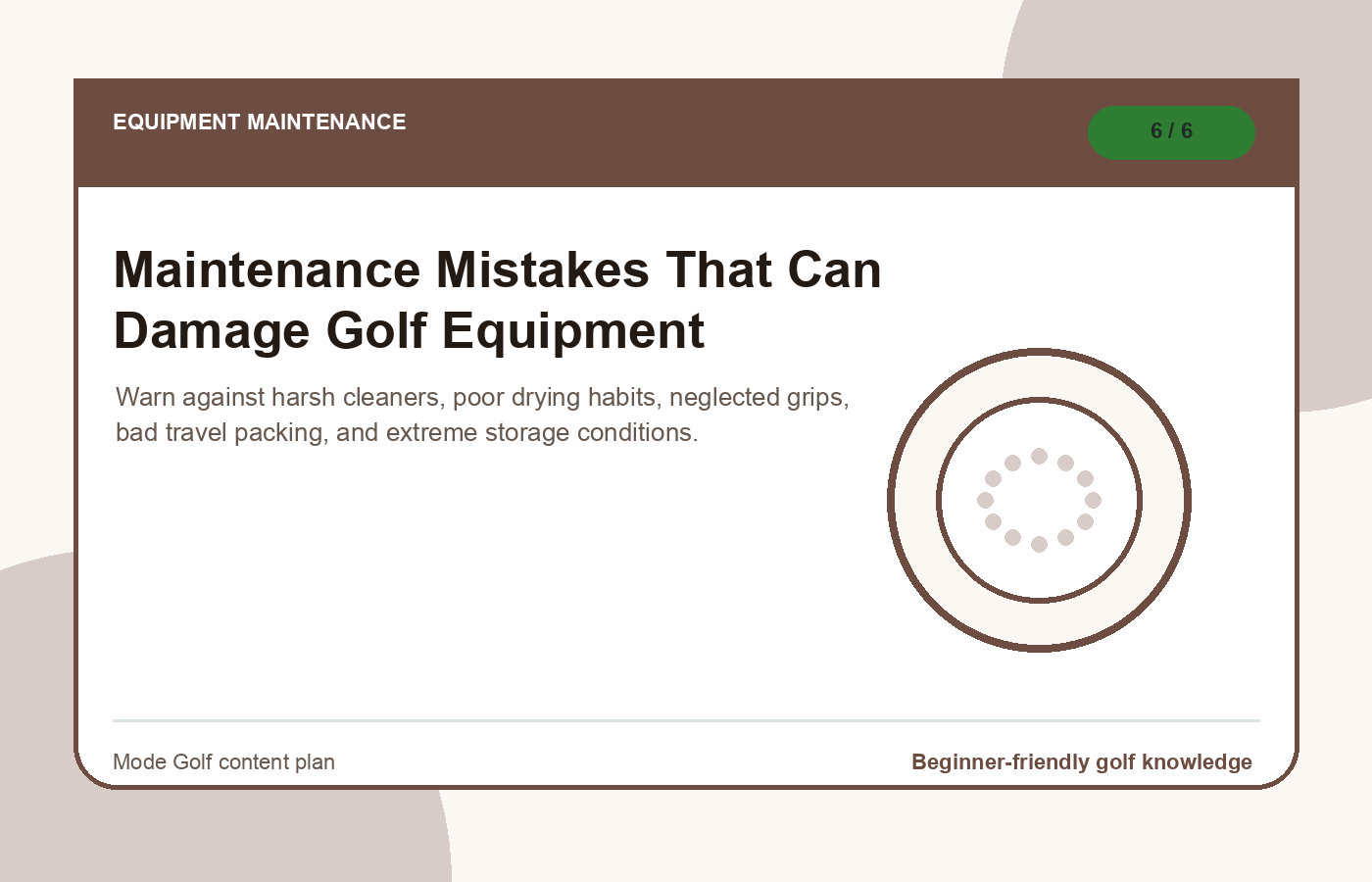 Maintenance Mistakes That Can Damage Golf Equipment illustration