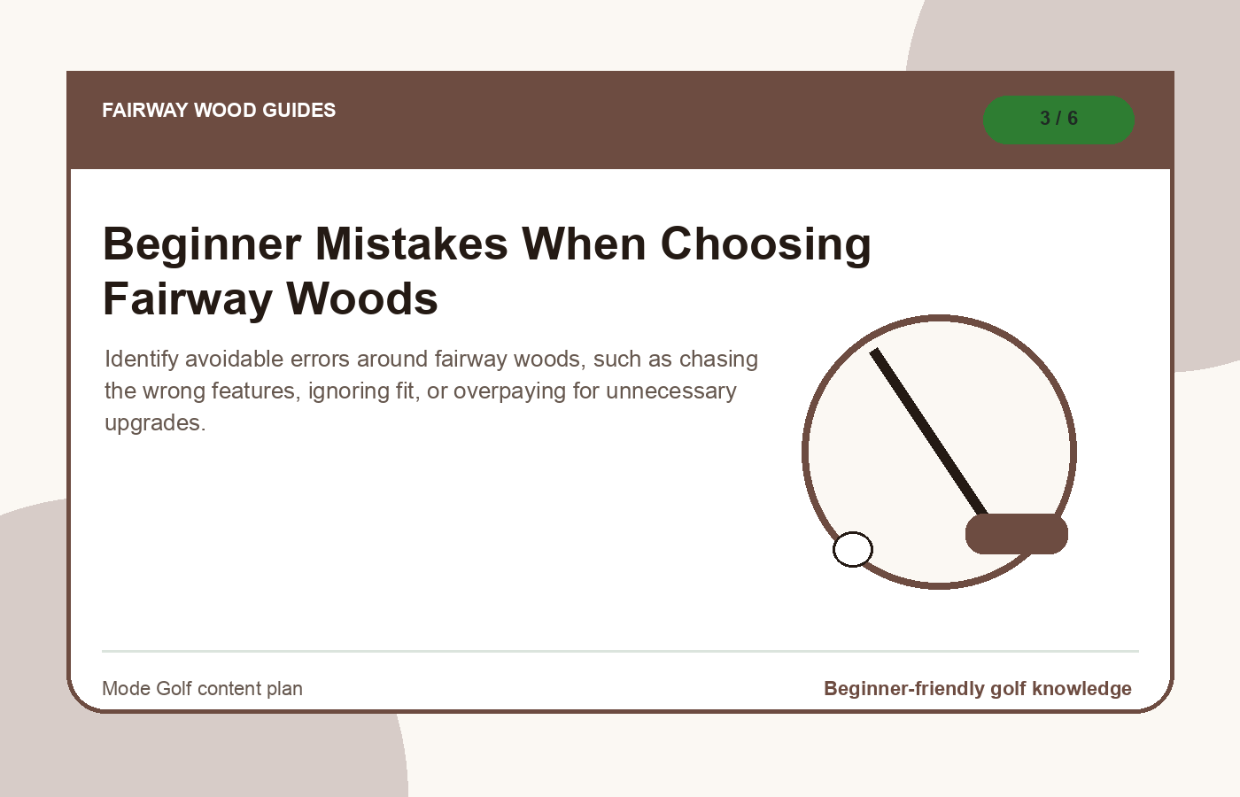 Beginner Mistakes When Choosing Fairway Woods illustration