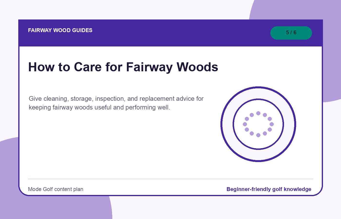 How to Care for Fairway Woods illustration