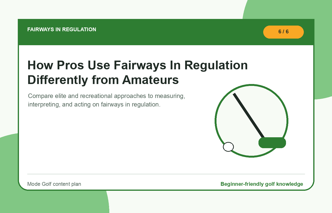 How Pros Use Fairways In Regulation Differently from Amateurs illustration