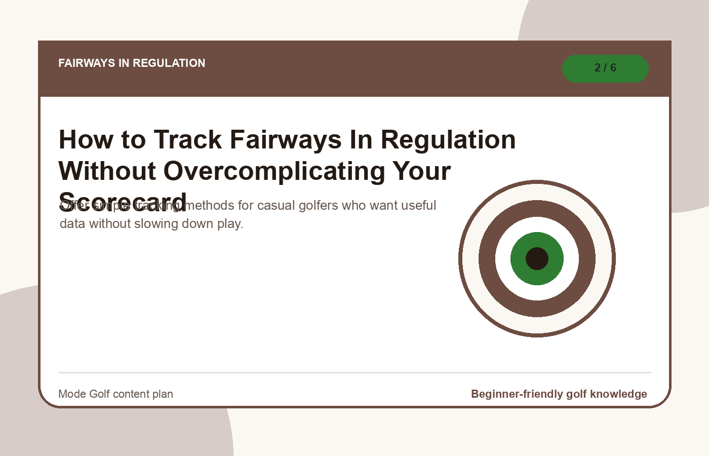 How to Track Fairways In Regulation Without Overcomplicating Your Scorecard illustration