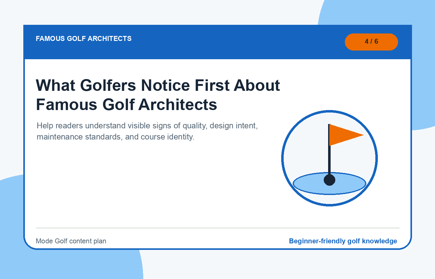 What Golfers Notice First About Famous Golf Architects illustration