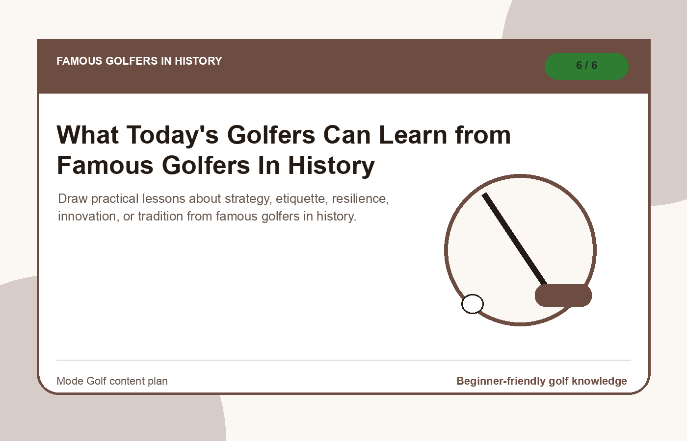 What Today's Golfers Can Learn from Famous Golfers In History illustration