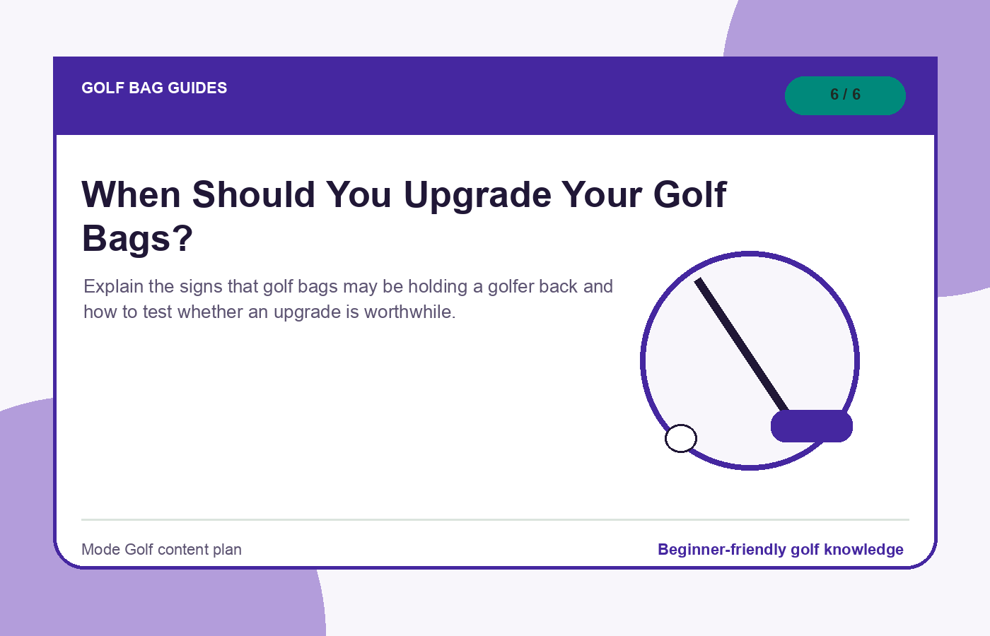 When Should You Upgrade Your Golf Bags? illustration