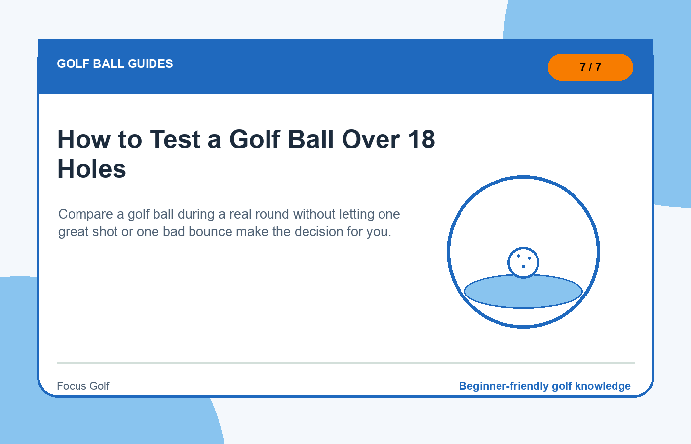 How to Test a Golf Ball Over 18 Holes illustration