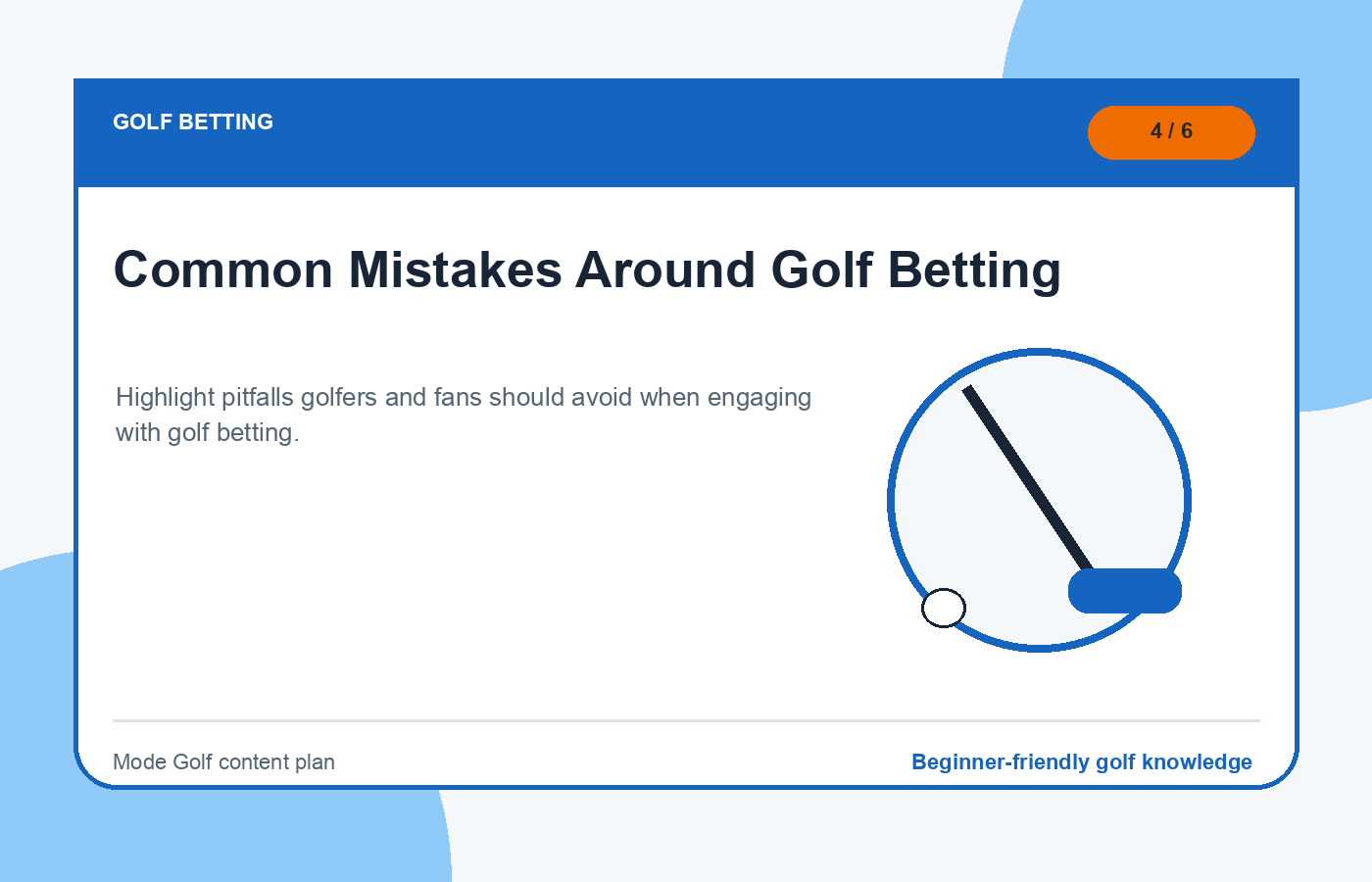 Common Mistakes Around Golf Betting illustration