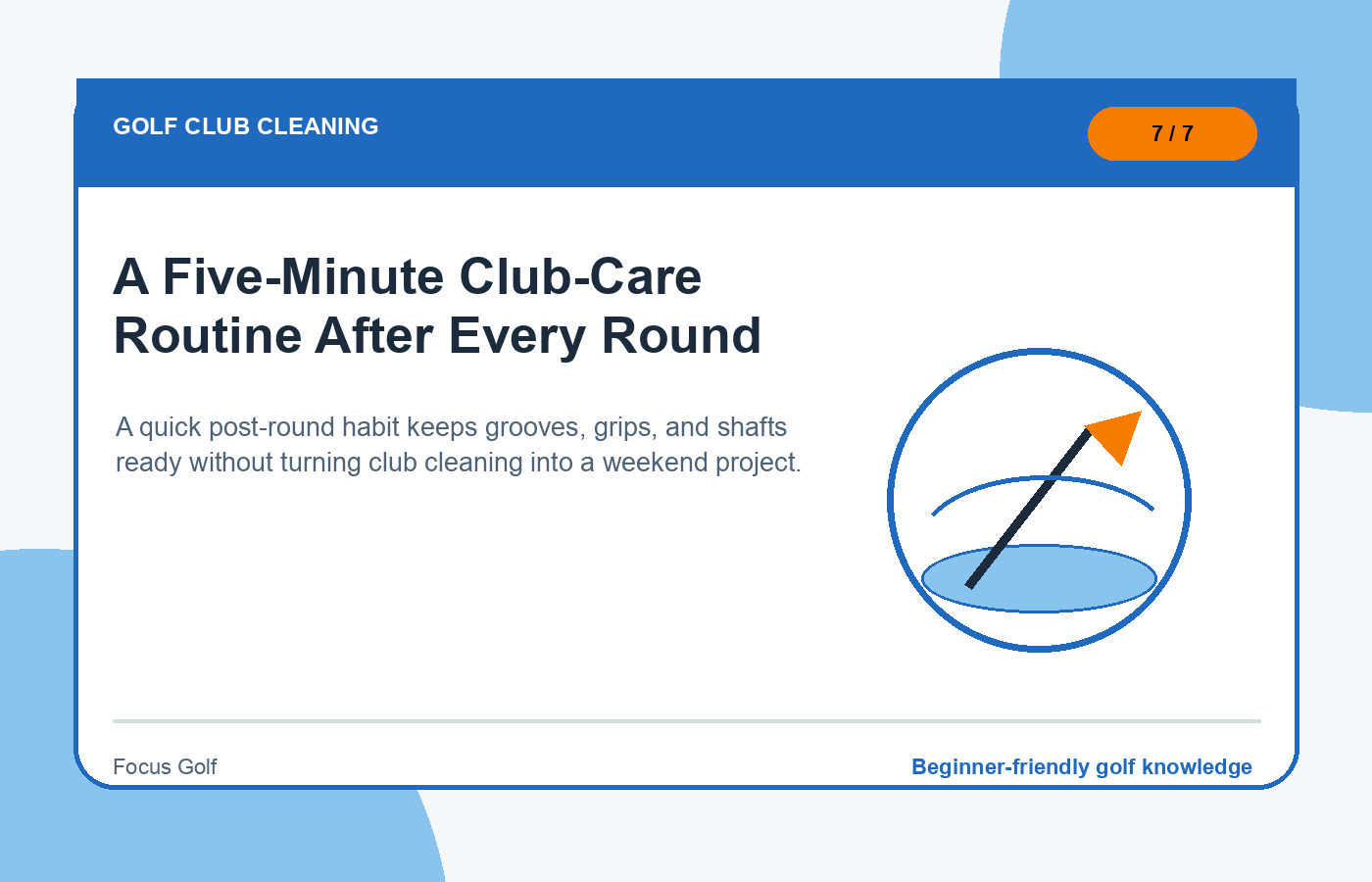 A Five-Minute Club-Care Routine After Every Round illustration
