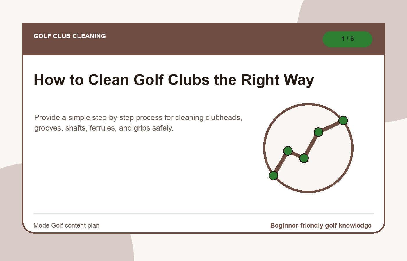 Golf club cleaning