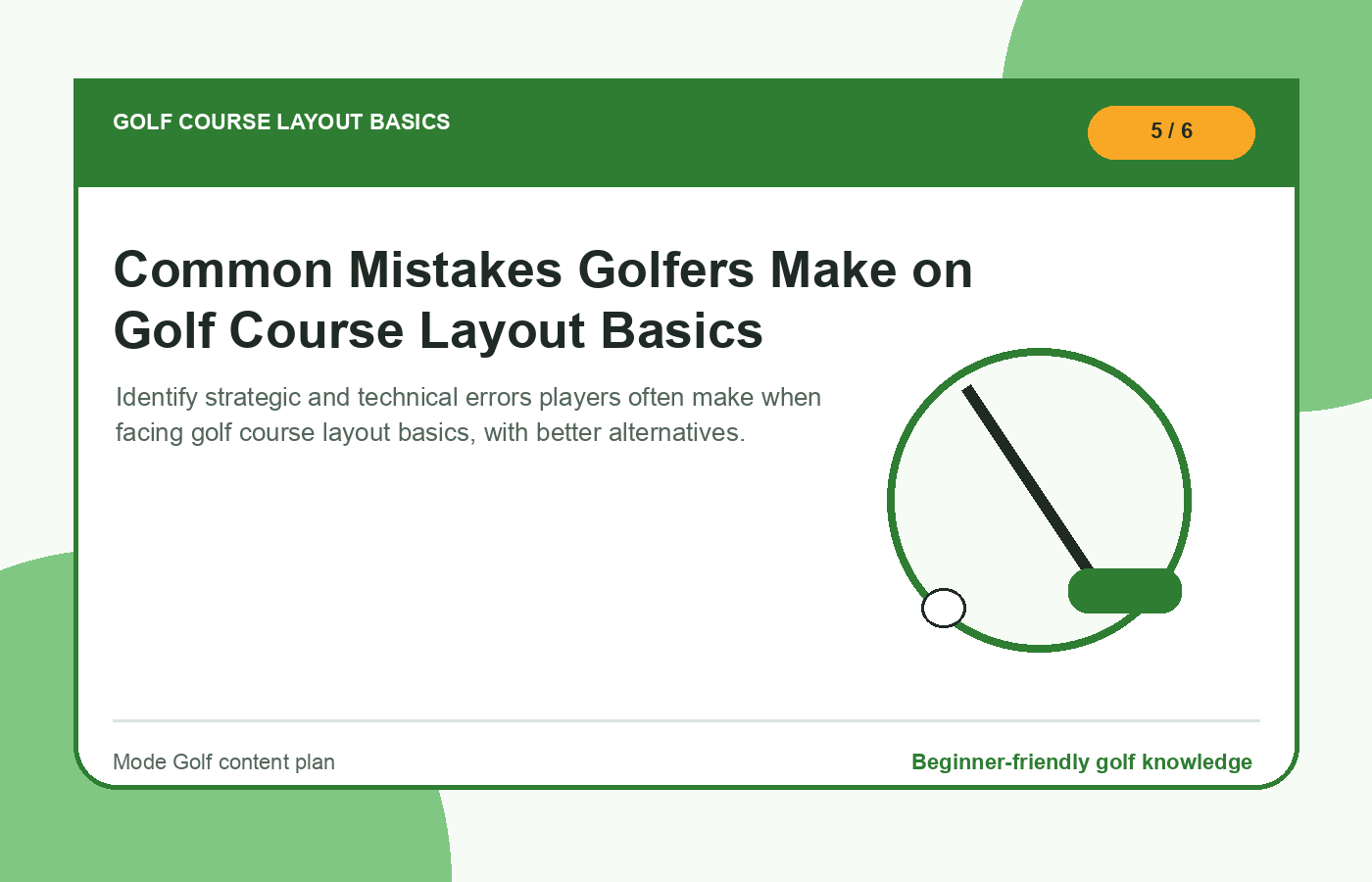 Common Mistakes Golfers Make on Golf Course Layout Basics illustration