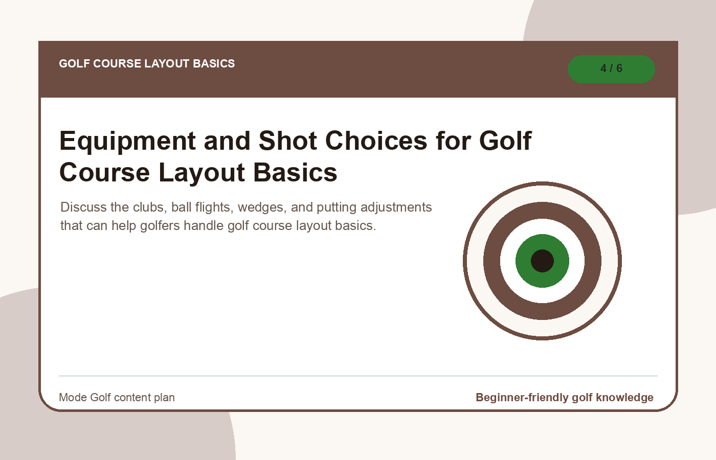 Equipment and Shot Choices for Golf Course Layout Basics illustration