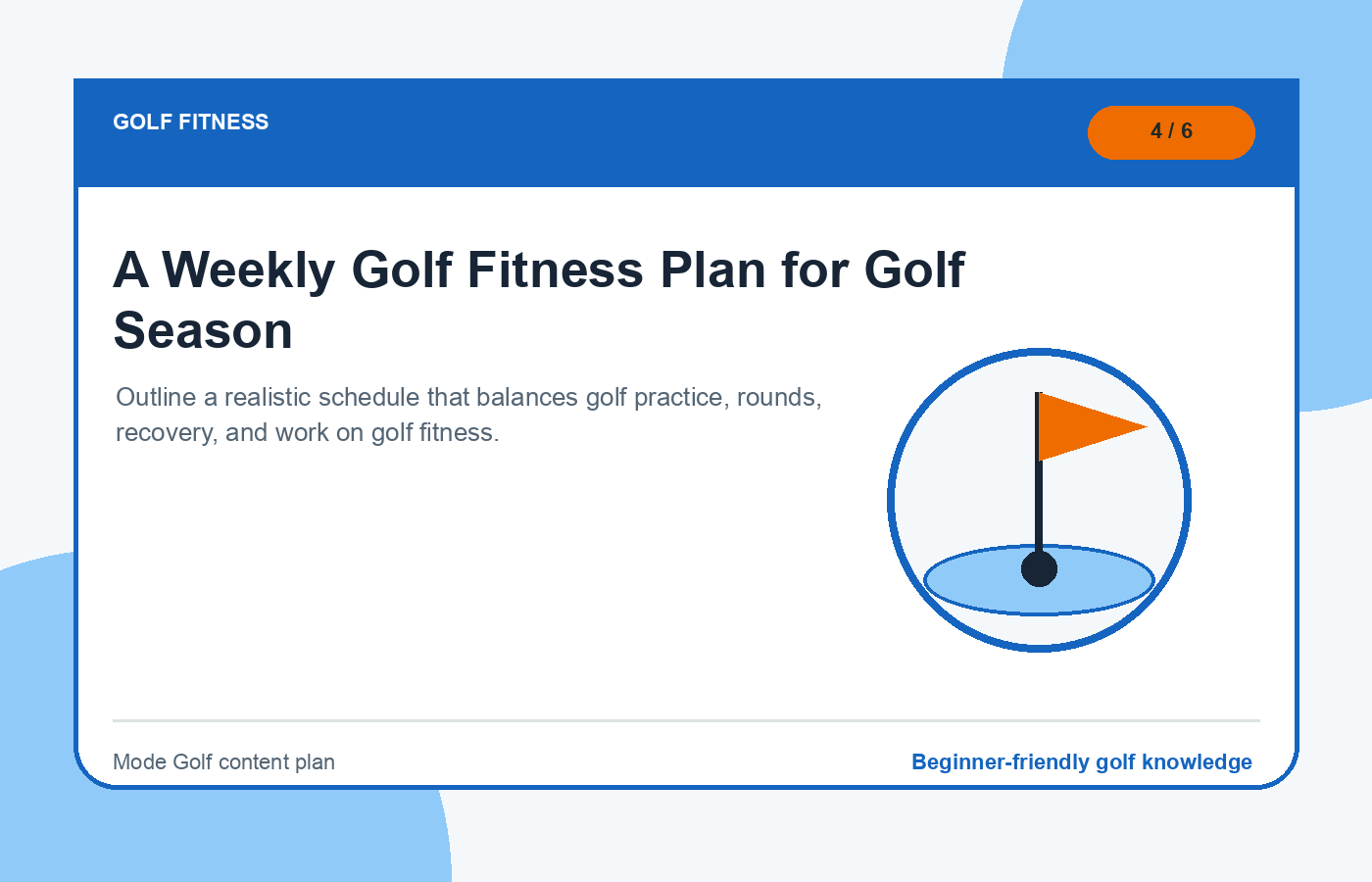 A Weekly Golf Fitness Plan for Golf Season illustration