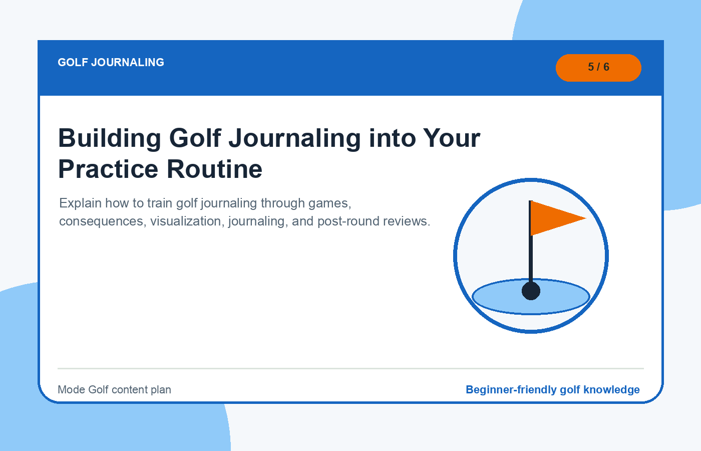 Building Golf Journaling into Your Practice Routine illustration