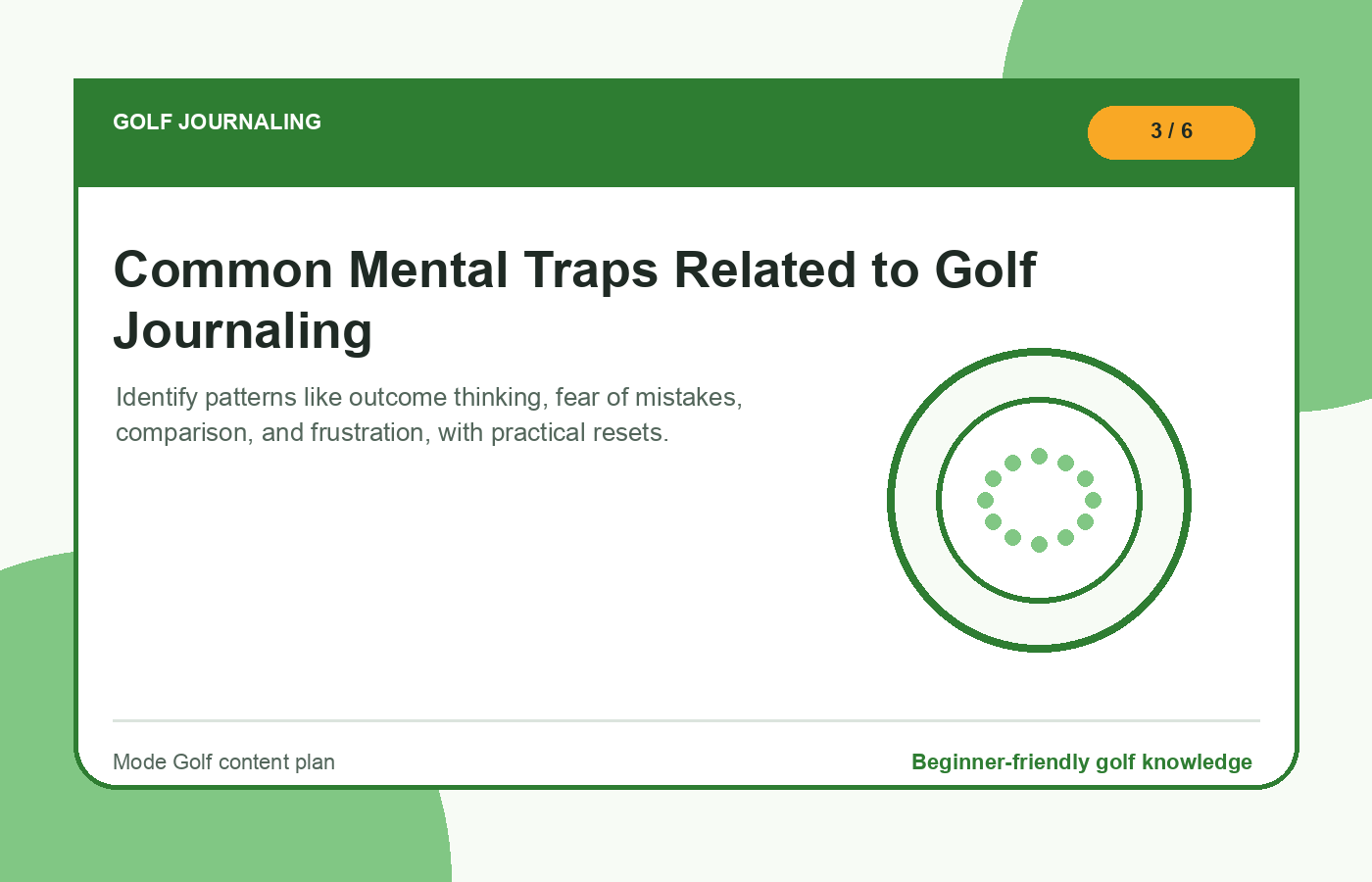 Common Mental Traps Related to Golf Journaling illustration