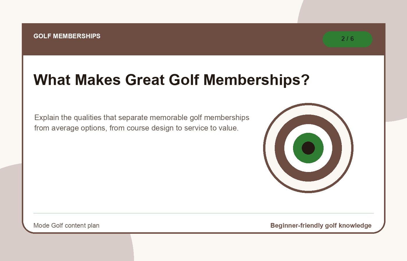 What Makes Great Golf Memberships? illustration
