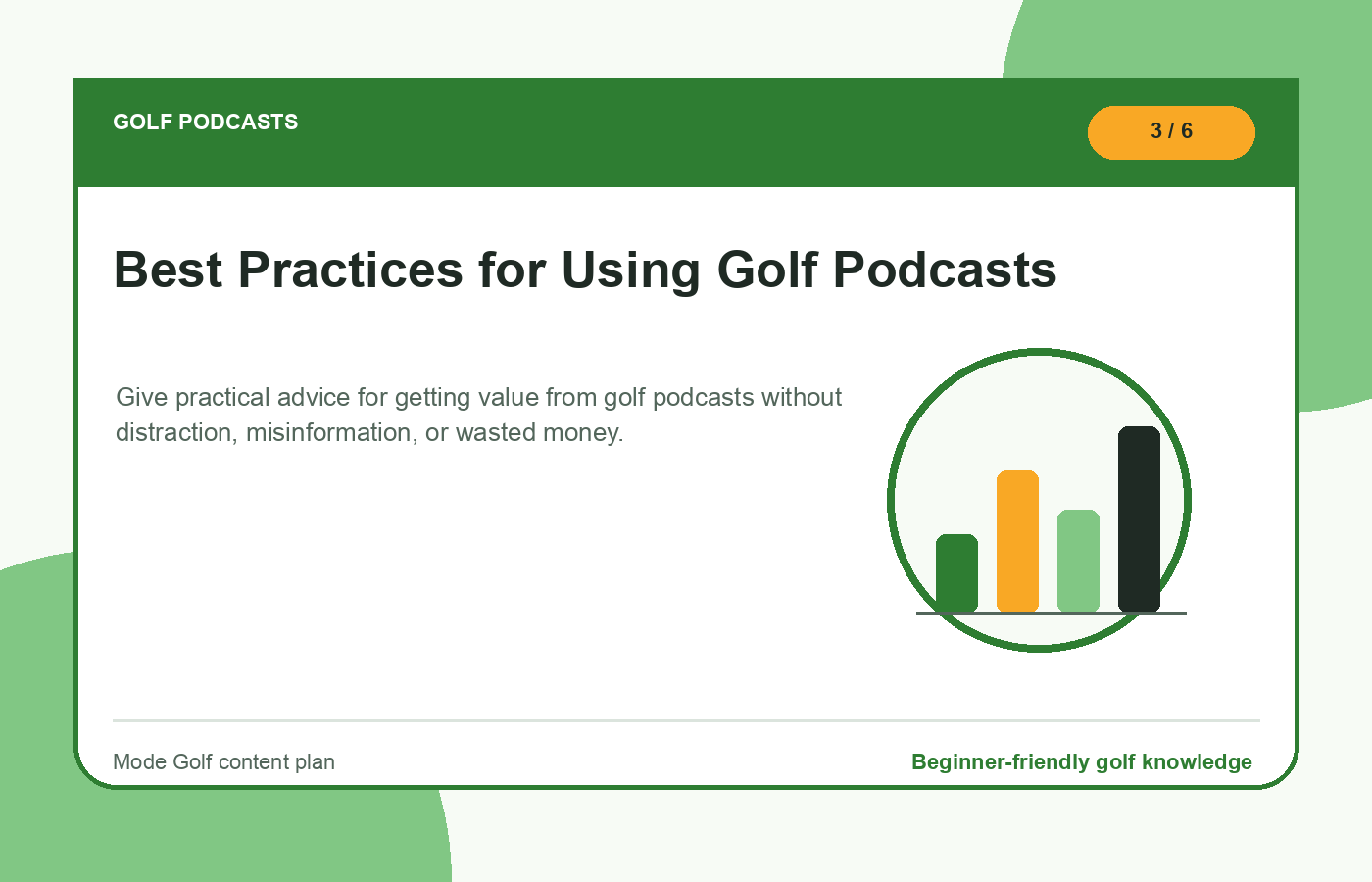 Best Practices for Using Golf Podcasts illustration