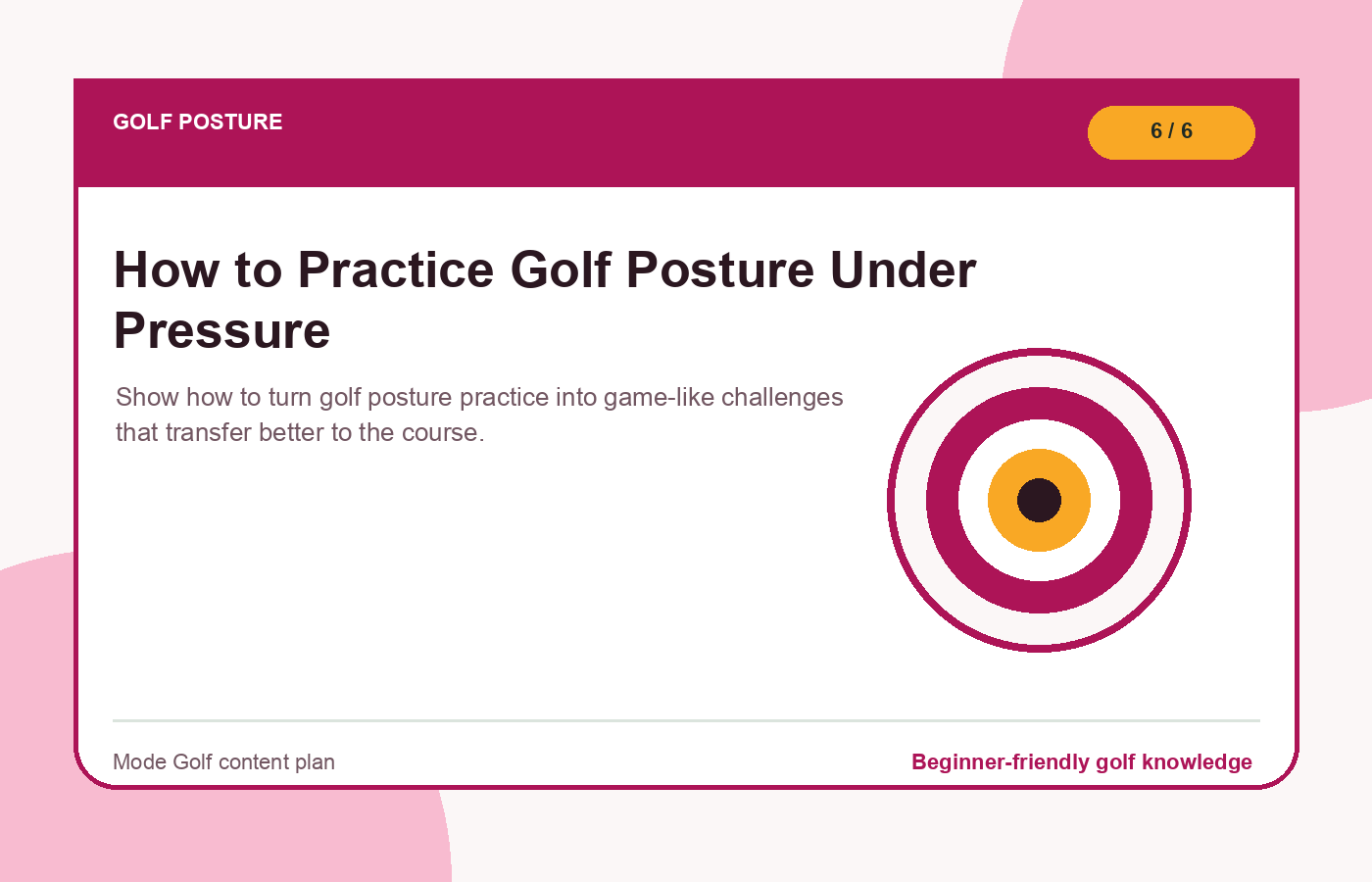 How to Practice Golf Posture Under Pressure illustration