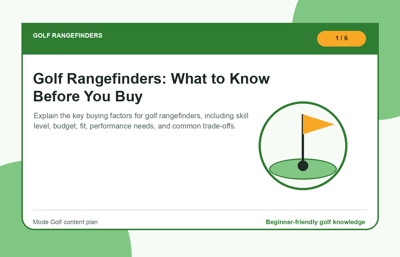 Golf rangefinders