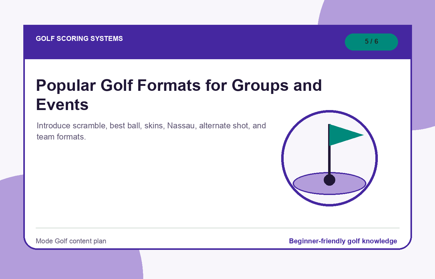 Popular Golf Formats for Groups and Events illustration