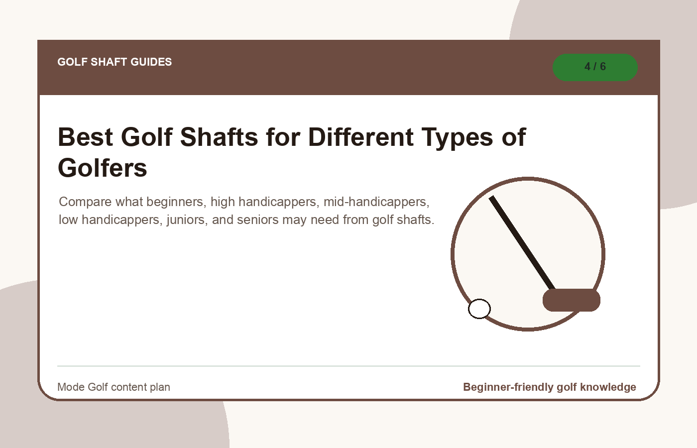 Best Golf Shafts for Different Types of Golfers illustration