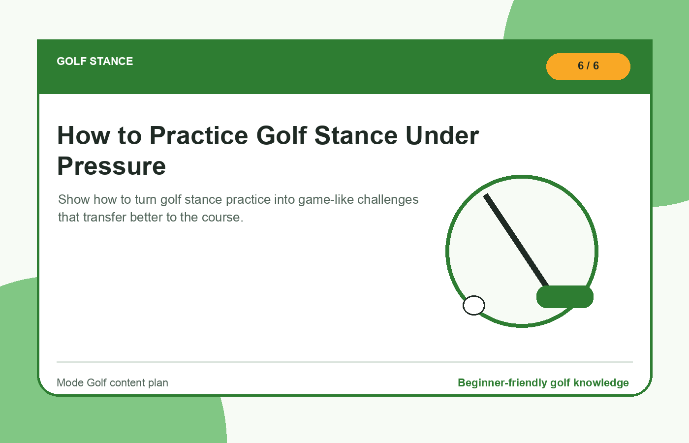 How to Practice Golf Stance Under Pressure illustration
