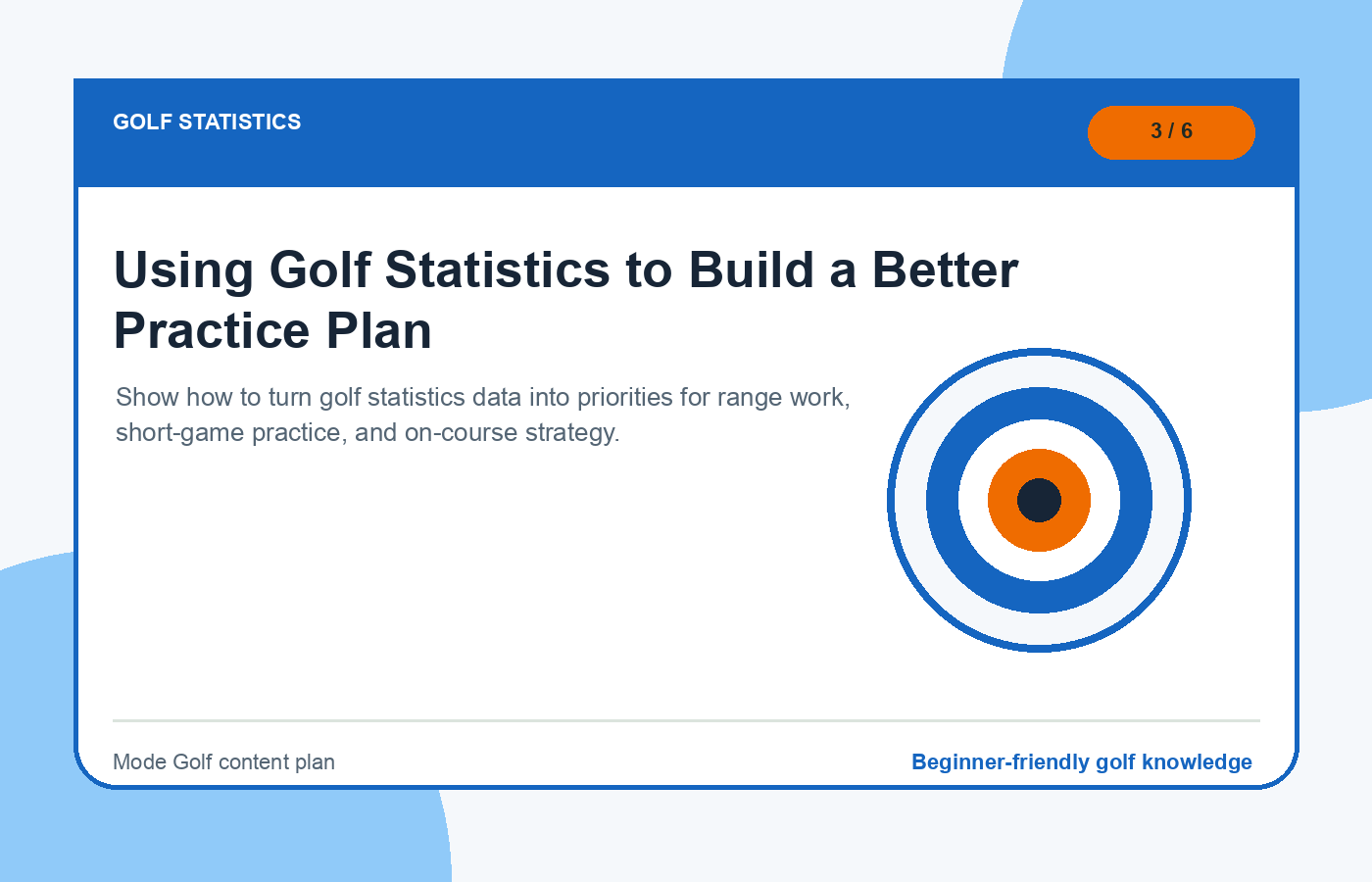 Using Golf Statistics to Build a Better Practice Plan illustration