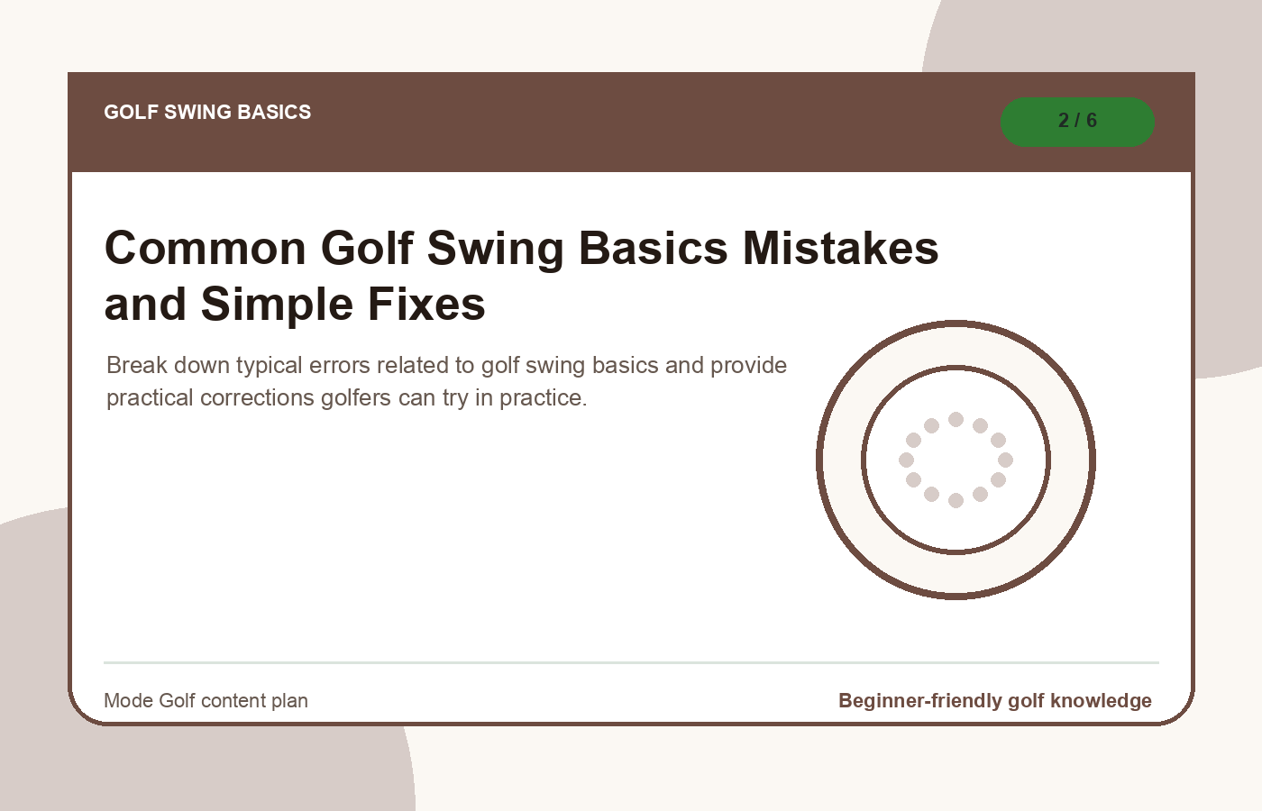 Common Golf Swing Basics Mistakes and Simple Fixes illustration