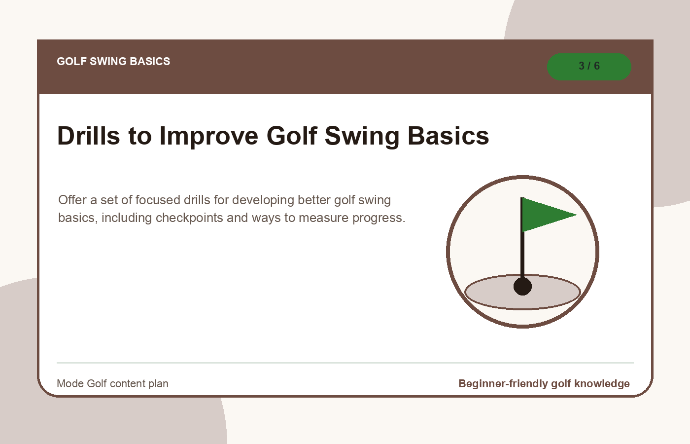 Drills to Improve Golf Swing Basics illustration