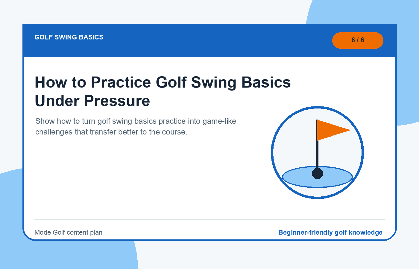 How to Practice Golf Swing Basics Under Pressure illustration