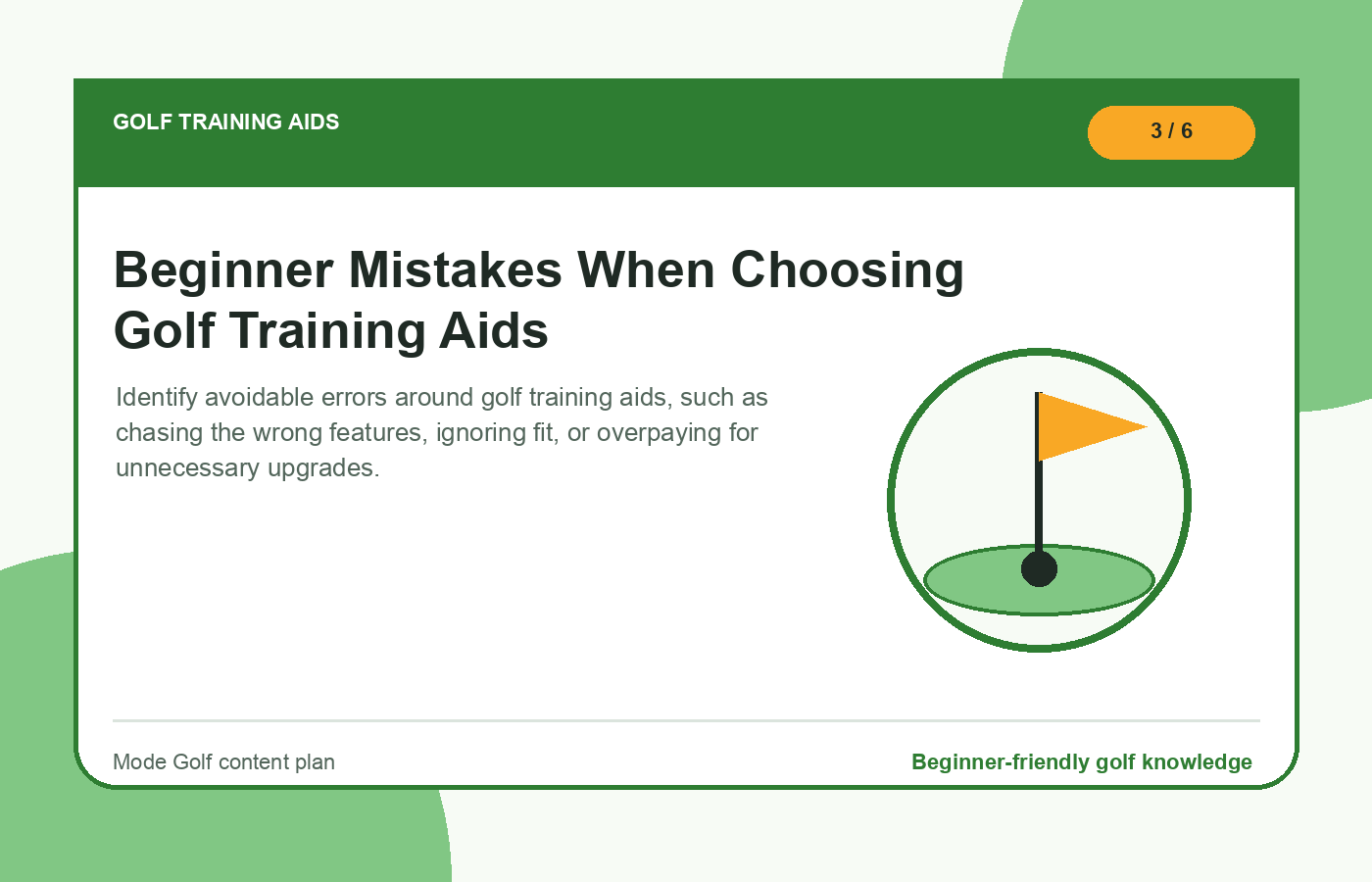 Beginner Mistakes When Choosing Golf Training Aids illustration