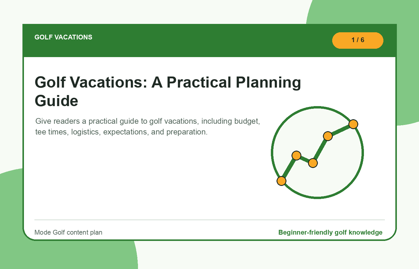 Golf vacations