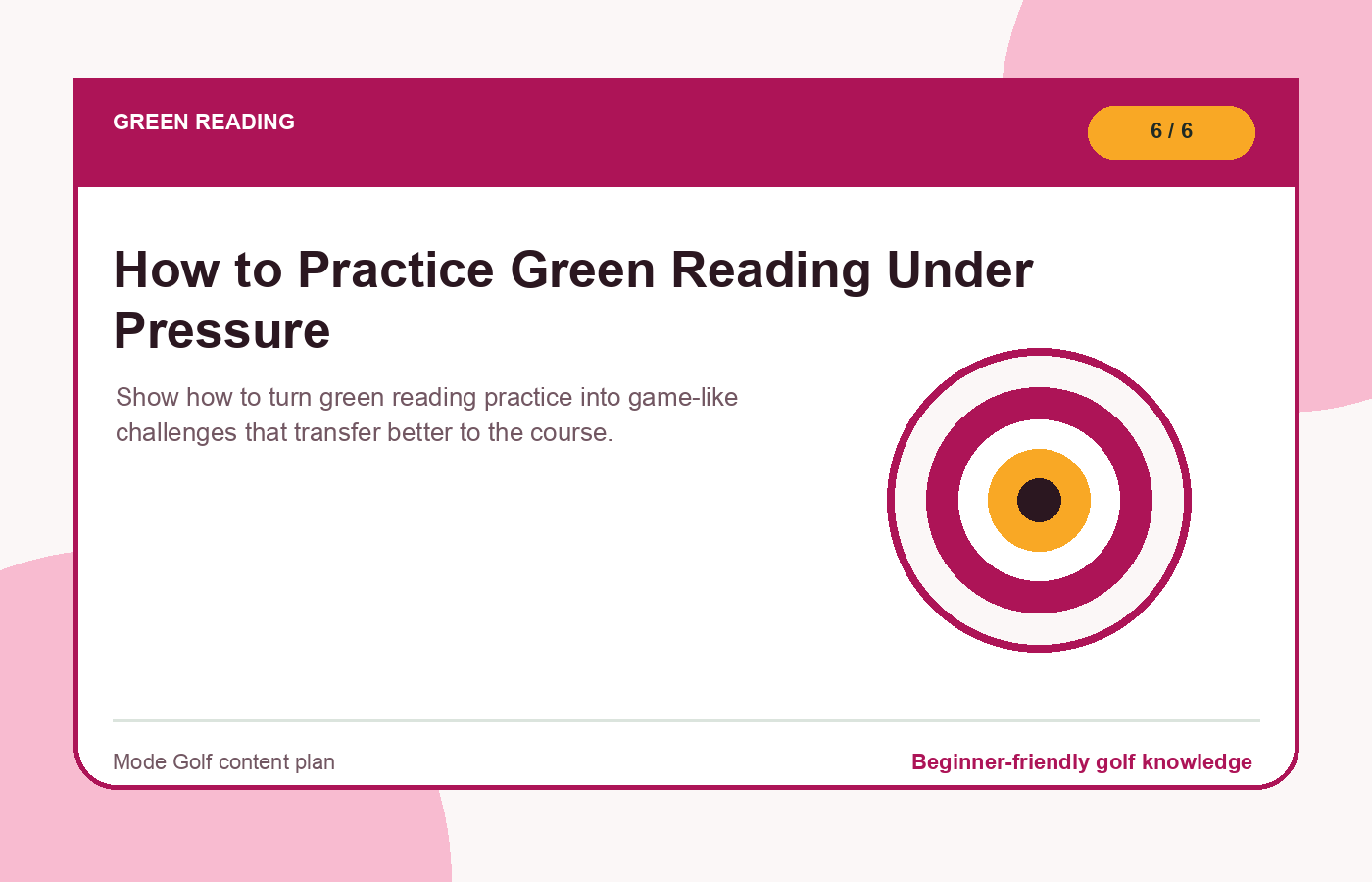 How to Practice Green Reading Under Pressure illustration