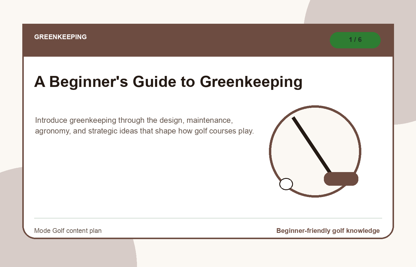 Greenkeeping