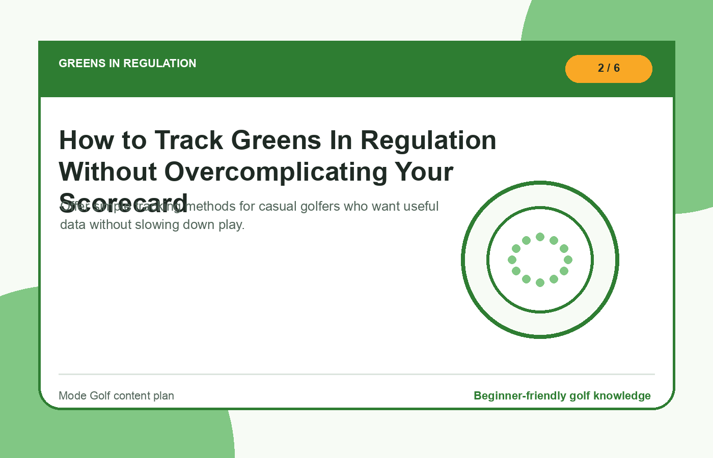 How to Track Greens In Regulation Without Overcomplicating Your Scorecard illustration