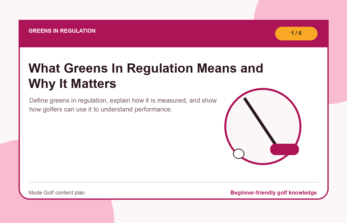Greens in regulation