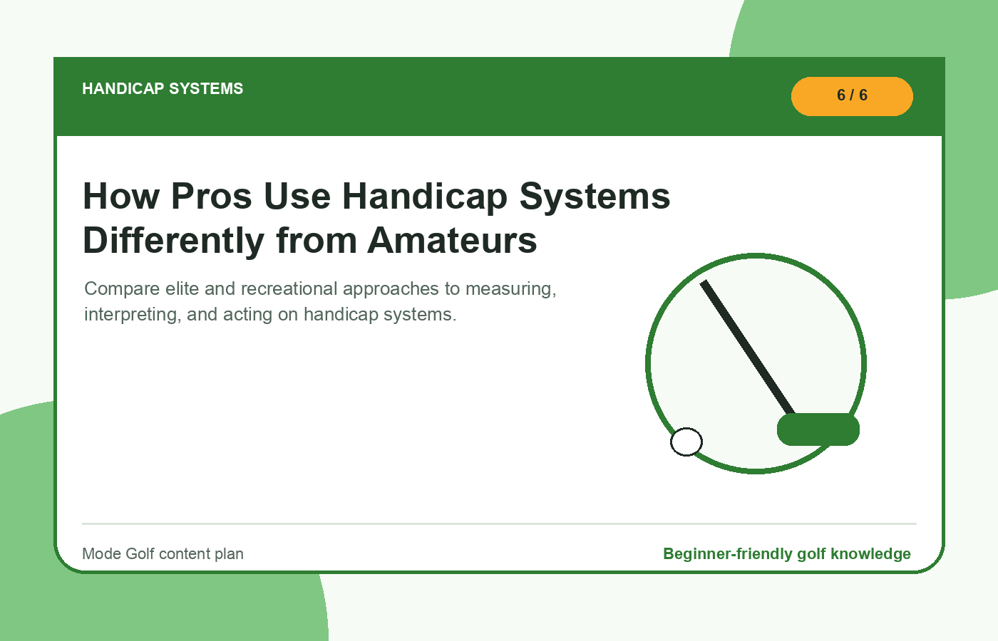 How Pros Use Handicap Systems Differently from Amateurs illustration